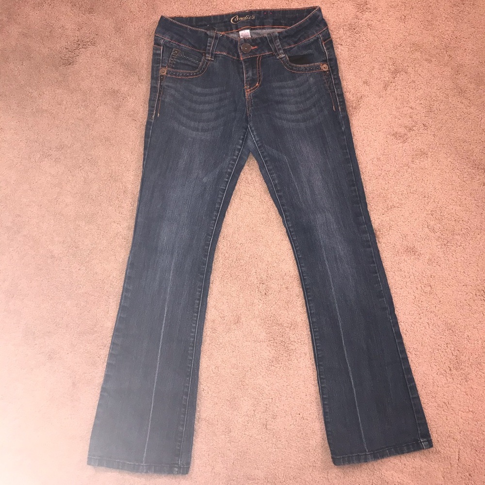 Candies size 7 blue denim boot-cut jeans
